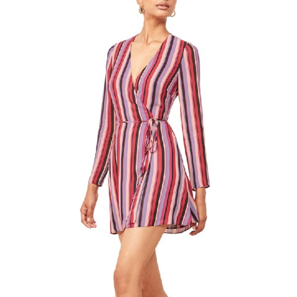REFORMATION Gjelina wrap mini dress